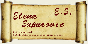 Elena Supurović vizit kartica